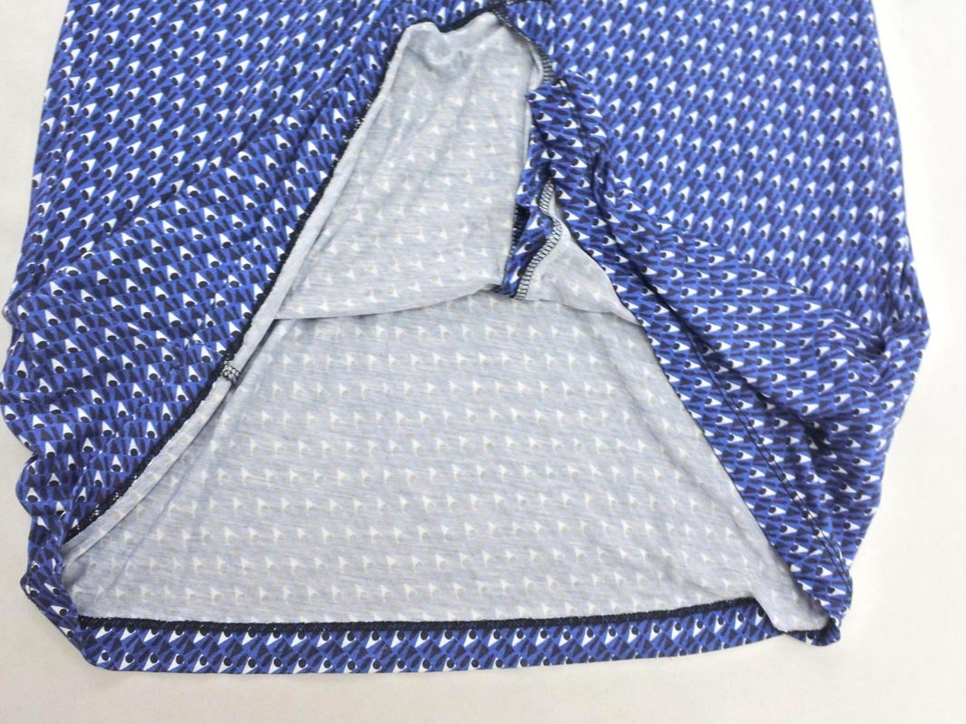 ネコポスOK A.P.C. アーペーセー 総柄 シャツ ワンピース sizeM/青 ■◇ ☆ fdb5 レディース