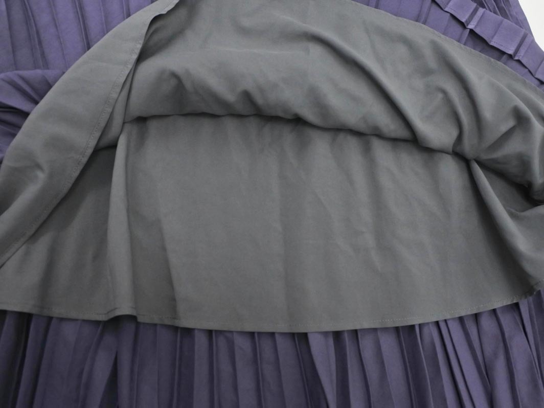 BEAMS HEART ビームスハート ロング プリーツ スカート sizeM/グレー ■■ ☆ fdb6 レディース