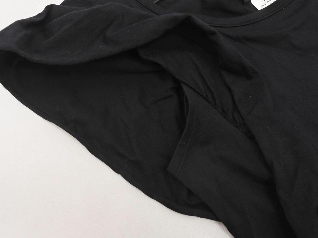 ネコポスOK agnes b アニエスベー フリル カットソー size2/黒 ■◆ ☆ fdb6 レディース