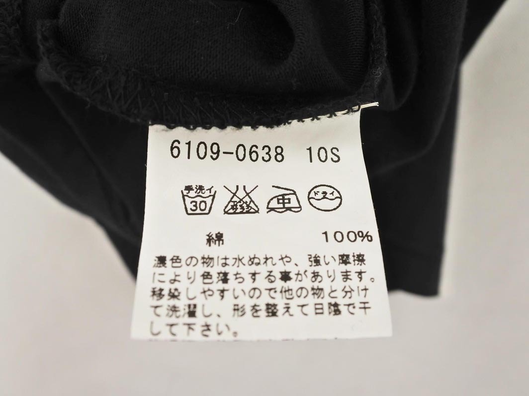 ネコポスOK agnes b アニエスベー フリル カットソー size2/黒 ■◆ ☆ fdb6 レディース