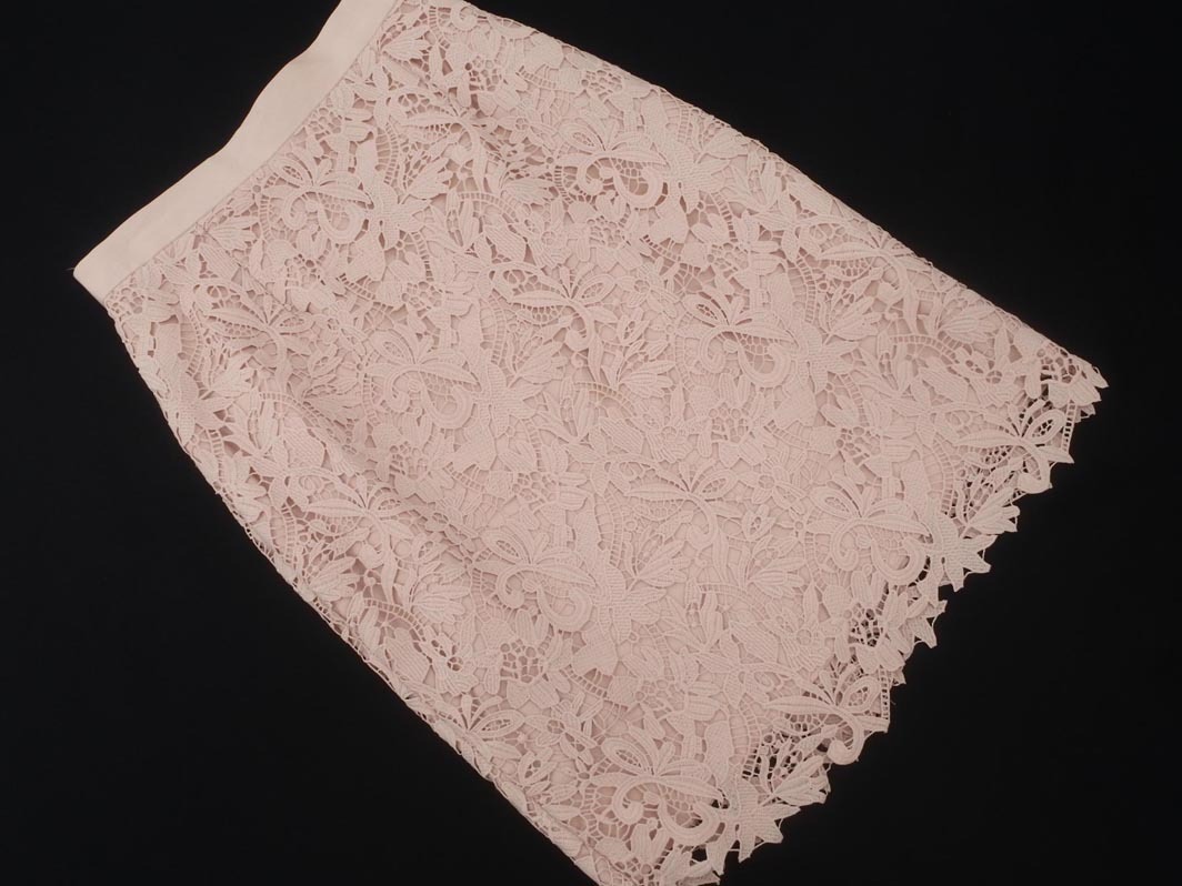 Apuweiser-riche アプワイザーリッシェ 総レース タイト スカート size1/ピンク ■◇ ☆ fdb6 レディース