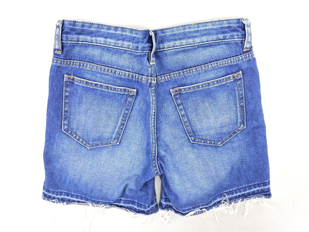 LEPSIM レプシィムローリーズファーム USED加工 カットオフ ショート デニムパンツ sizeM/紺 ■◆ ☆ fdb6 レディース