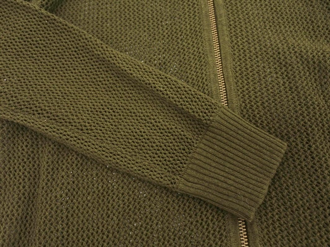 Lois CRAYON ロイスクレヨン メッシュ ニット ジャケット sizeM/カーキ ■◇ ☆ fdb7 レディース