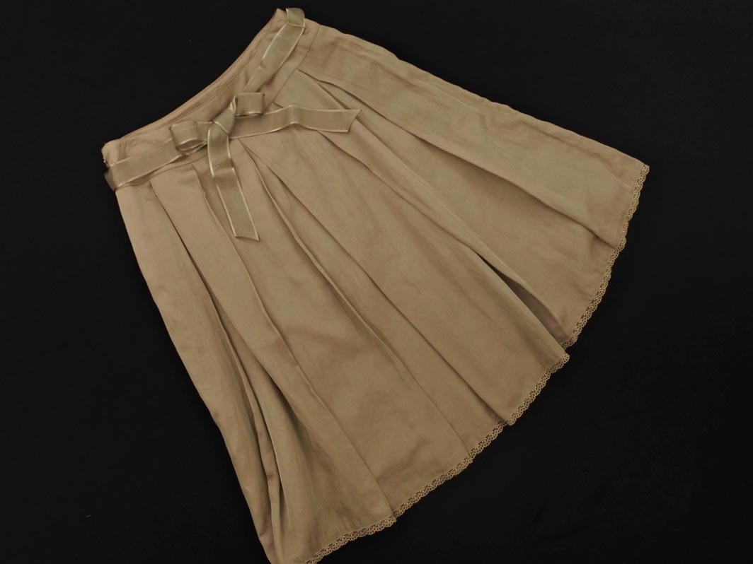 KUMIKYOKU 組曲 Aライン 臺形 スカート sizeS2/ベージュ ■◇ ☆ fdb7 レディース