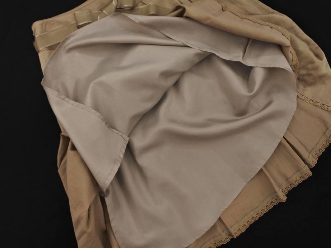 KUMIKYOKU 組曲 Aライン 臺形 スカート sizeS2/ベージュ ■◇ ☆ fdb7 レディース