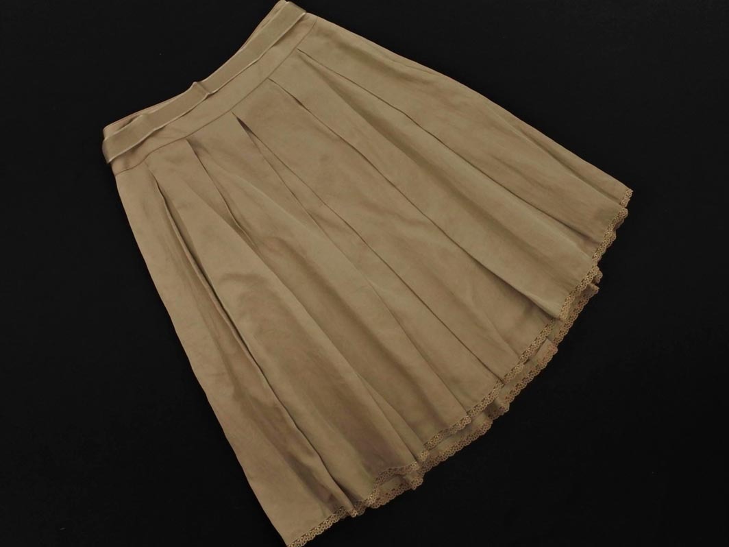 KUMIKYOKU 組曲 Aライン 臺形 スカート sizeS2/ベージュ ■◇ ☆ fdb7 レディース