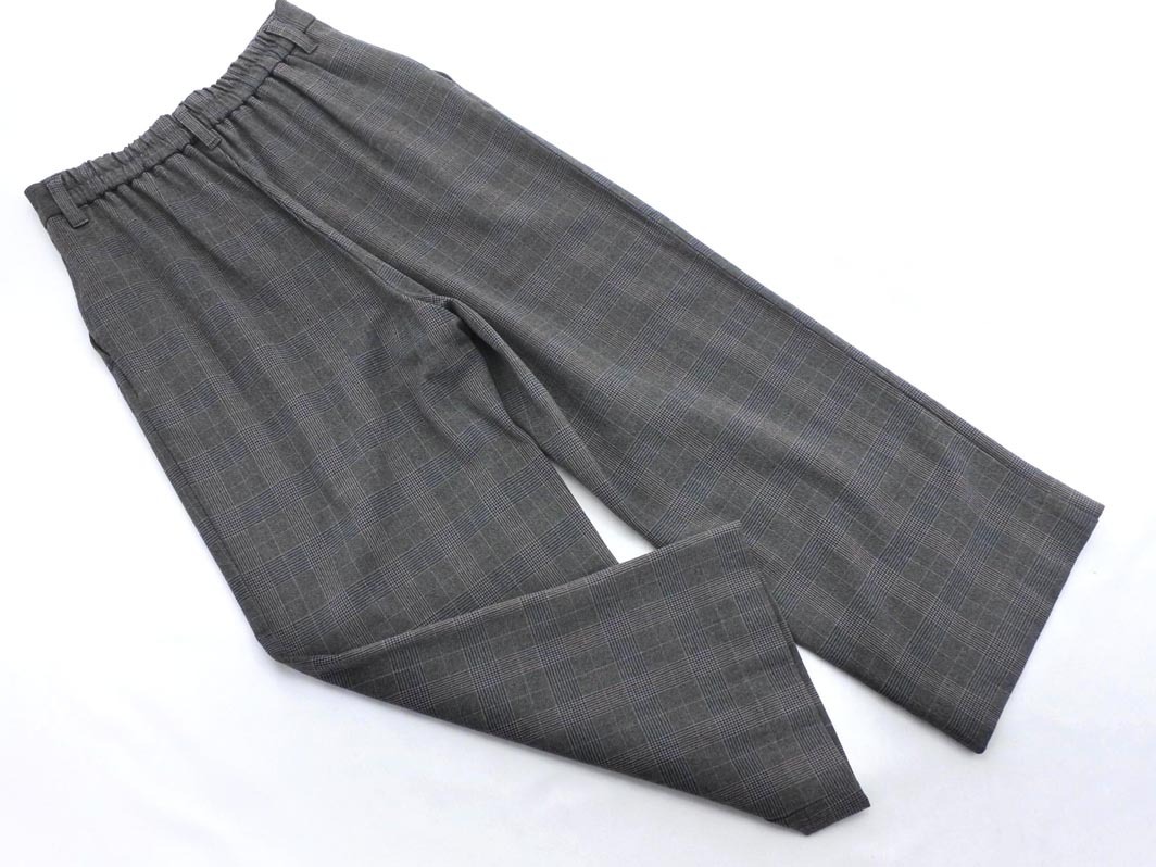 Rope Picnic ロペピクニック グレンチェック ワイド パンツ size36/グレー ■■ ☆ fdb7 レディース