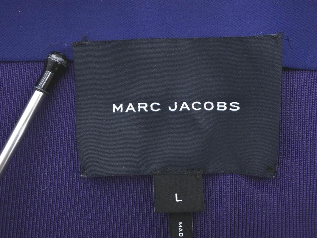 MARC JACOBS マークジェイコブス ロゴ ニット ロング スカート sizeL/紺 ■■ ☆ fdb7 レディース