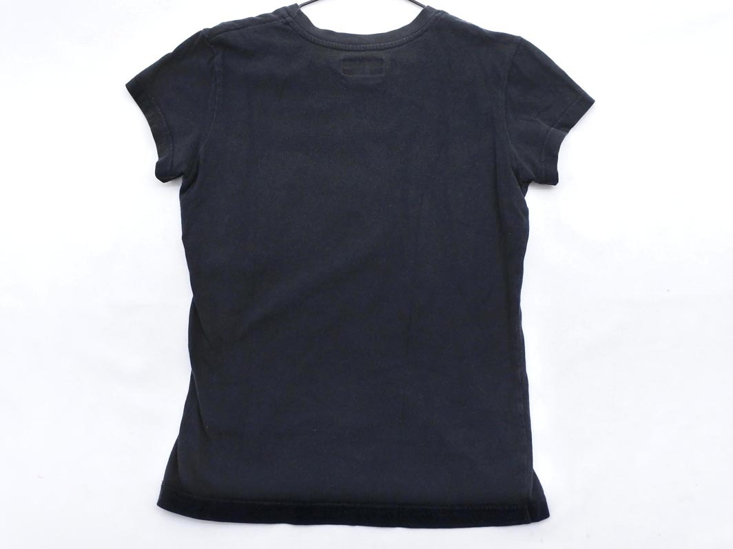 ネコポスOK agnes b アニエスベー プリント Tシャツ 黒 ■◆ ☆ fdb7 レディース