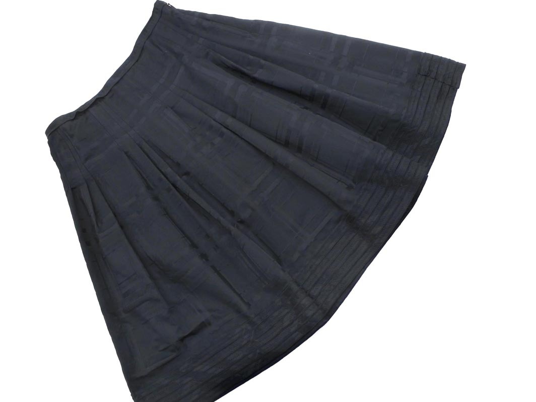 BODY DRESSING Deluxe ボディ ドレッシングデラックス チェック Aライン 臺形 スカート size36/黒 ■■ ☆ fdb8 レディース