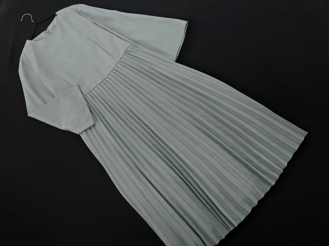 Rope Picnic ロペピクニック プリーツ ワンピース size38/水色 ■◇ ☆ fdb8 レディース