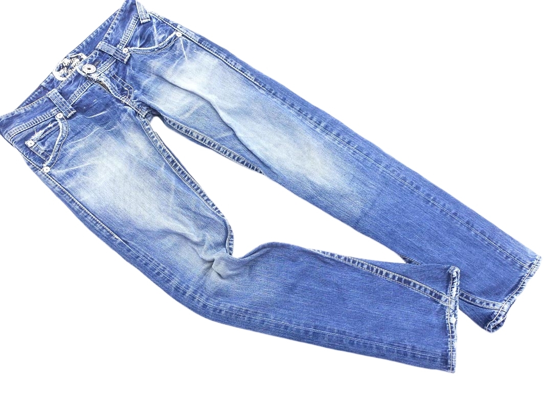 RODEO CROWNS ロデオクラウンズ ブーツカット デニムパンツ size26/紺 ■■ ☆ fdc1 レディース