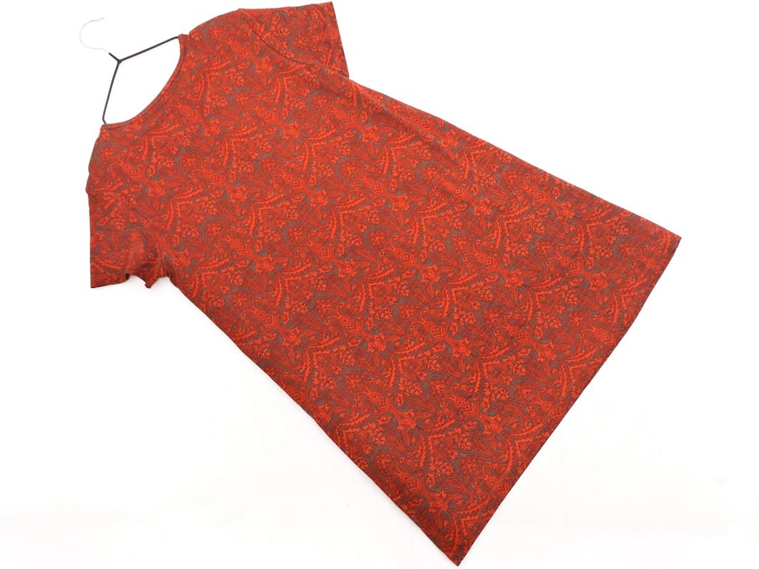 ネコポスOK GEORGES RECH ジョルジュレッシュ ペイズリー柄 プルオーバー カットソー size36/赤 ■◆ ☆ fdc1 レディース