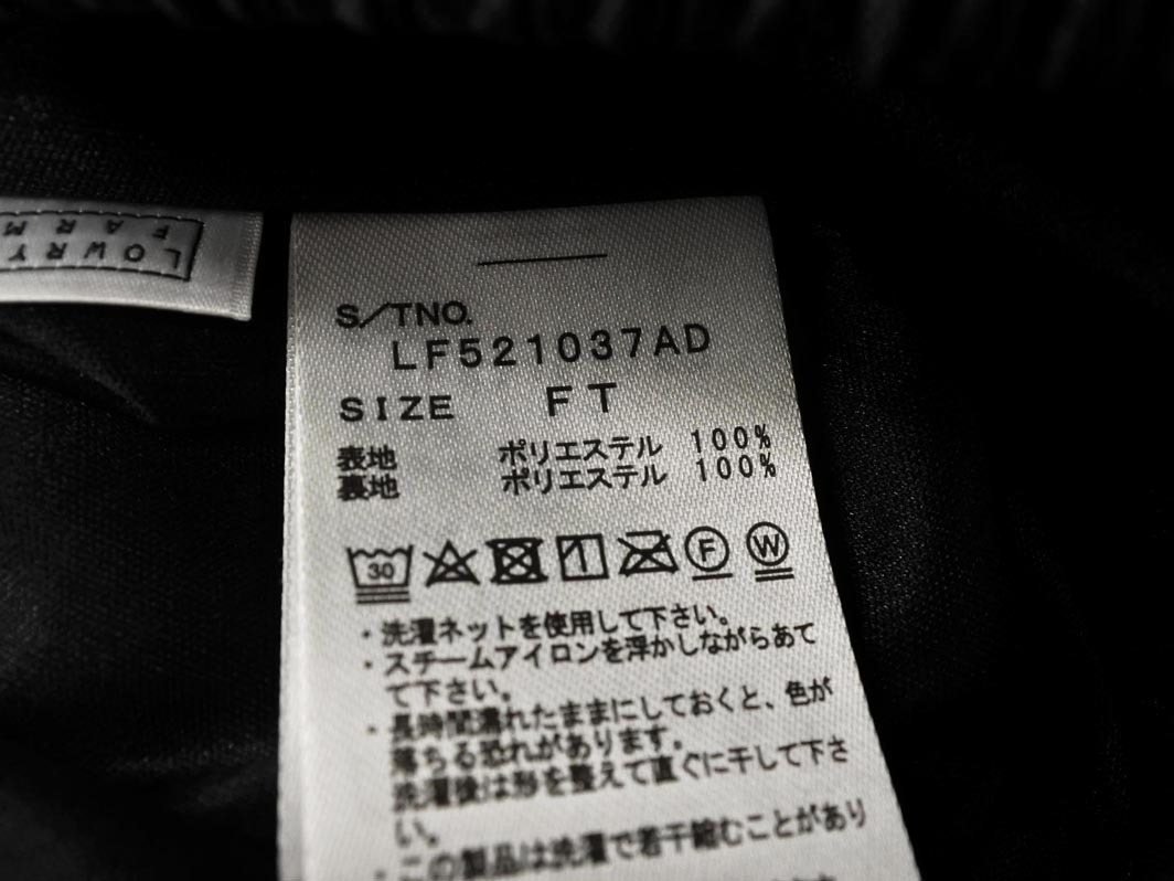 LOWRYS FARM ローリーズファーム プリーツ パンツ sizeFT/黒 ■■ ☆ fdc2 レディース