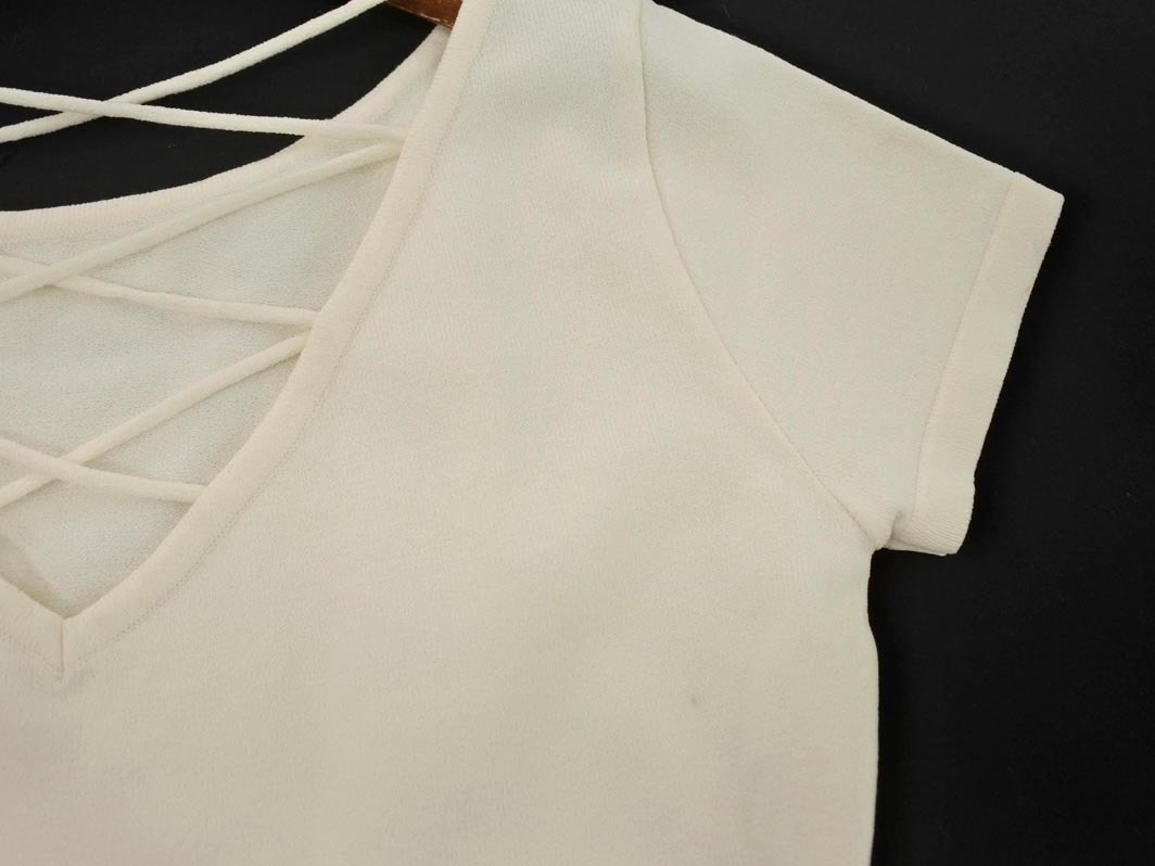 ネコポスOK M-PREMIER エムプルミエ 半袖 カットソー size38/アイボリー ■◆ ☆ fdc2 レディース