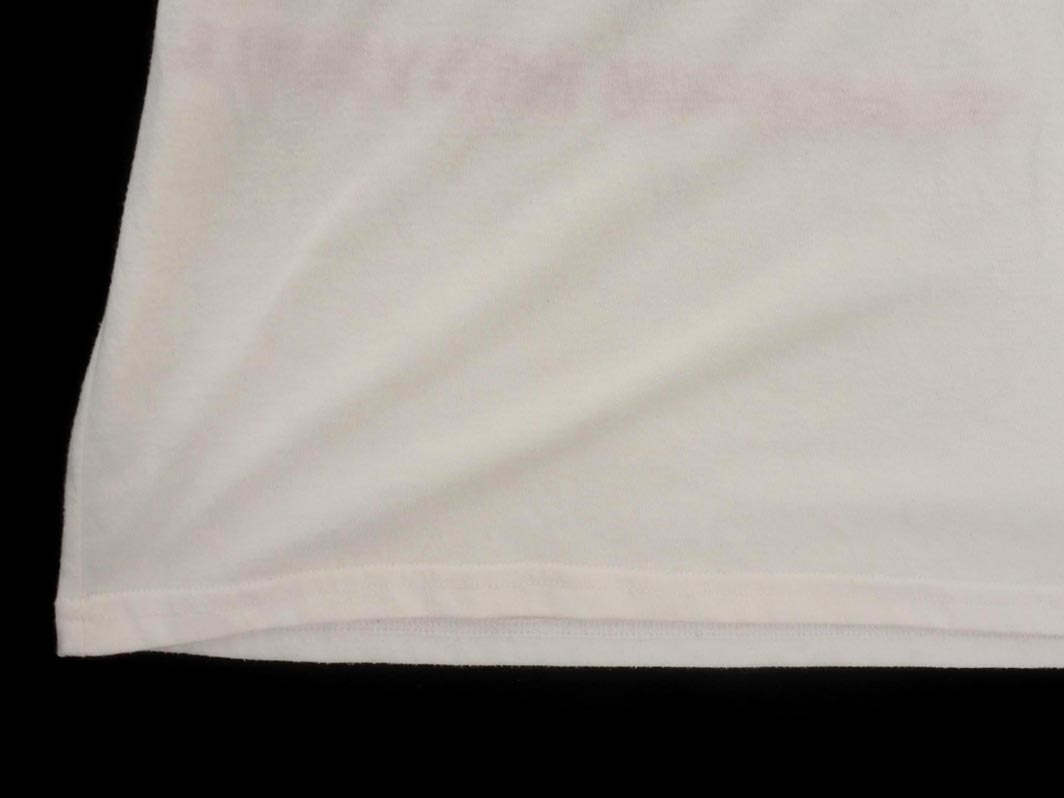 RODEO CROWNS ロデオクラウンズ バック ロゴ 刺繍 半袖 カットソー sizeF/オフホワイト ■◆ ☆ fdc2 レディース