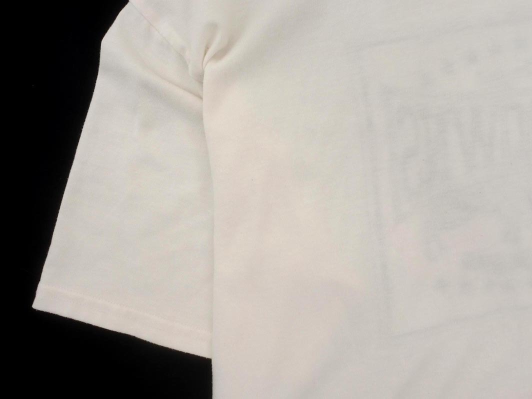 RODEO CROWNS ロデオクラウンズ バック ロゴ 刺繍 半袖 カットソー sizeF/オフホワイト ■◆ ☆ fdc2 レディース