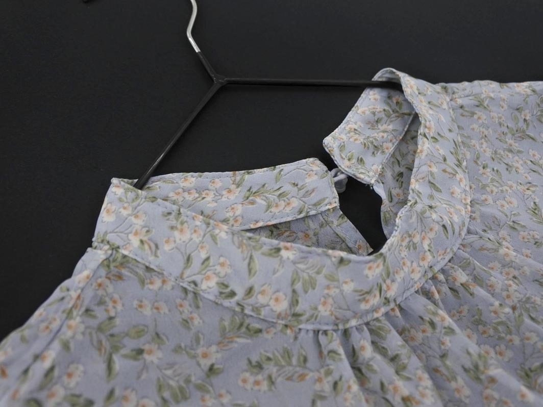 MAJESTIC LEGON マジェスティックレゴン 花柄 ワンピース sizeM/水色 ■◆ ☆ fdc2 レディース