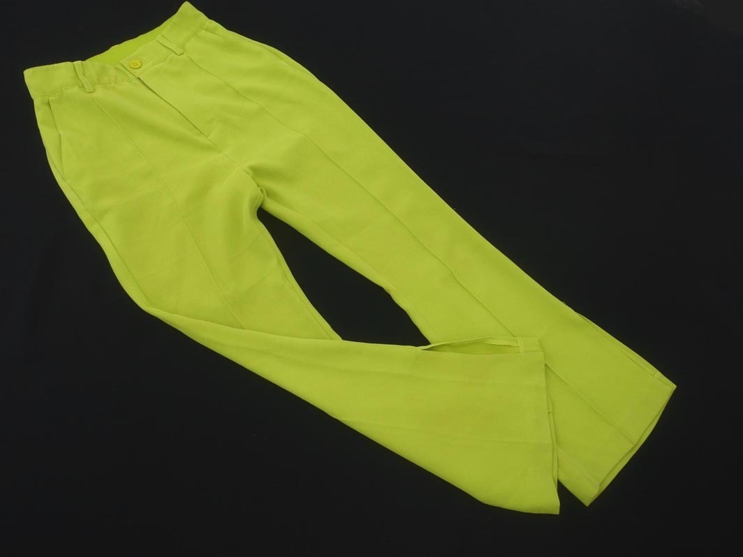 JEANASIS Jeanasis flare pants sizeM/ желтый зеленый ## * fdc2 женский 