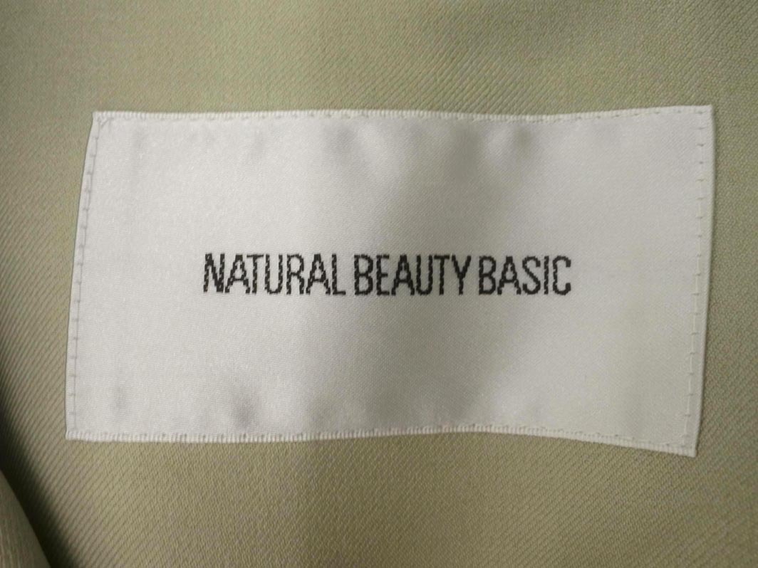 NATURAL BEAUTY BASIC ナチュラルビューティーベーシック トレンチ コート sizeS/薄緑 ■◇ ☆ fdc1 レディース