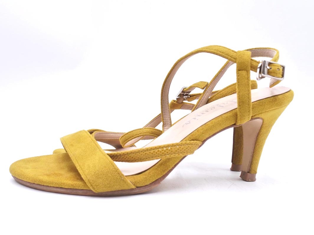 DIANA ダイアナ スウェード調(diào) サンダル size22.5/黃 ■◆ ☆ fdc2 レディース