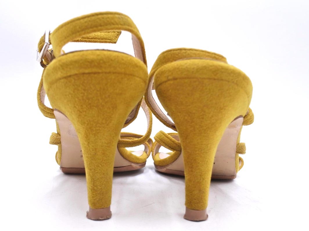 DIANA ダイアナ スウェード調(diào) サンダル size22.5/黃 ■◆ ☆ fdc2 レディース
