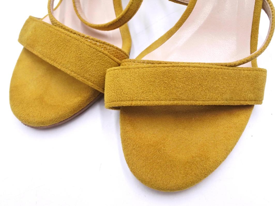DIANA ダイアナ スウェード調(diào) サンダル size22.5/黃 ■◆ ☆ fdc2 レディース