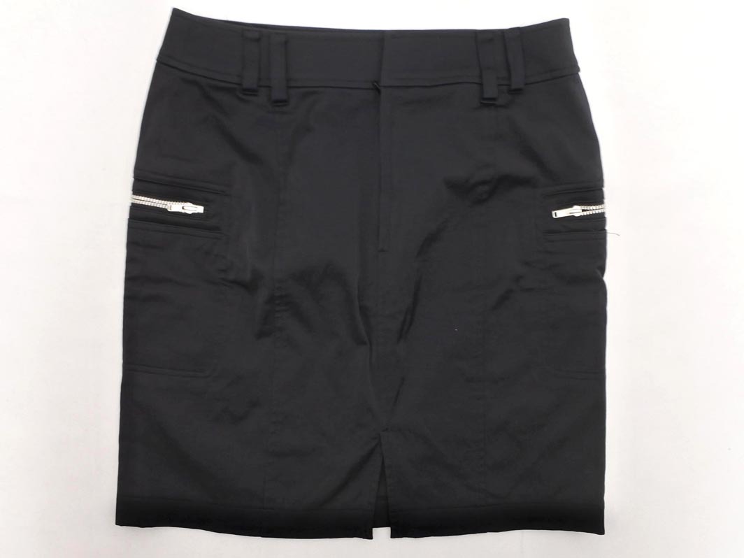 ネコポスOK MICHEL KLEIN ミッシェルクラン タイト スカート size36/黒 ■■ ☆ fdc3 レディース
