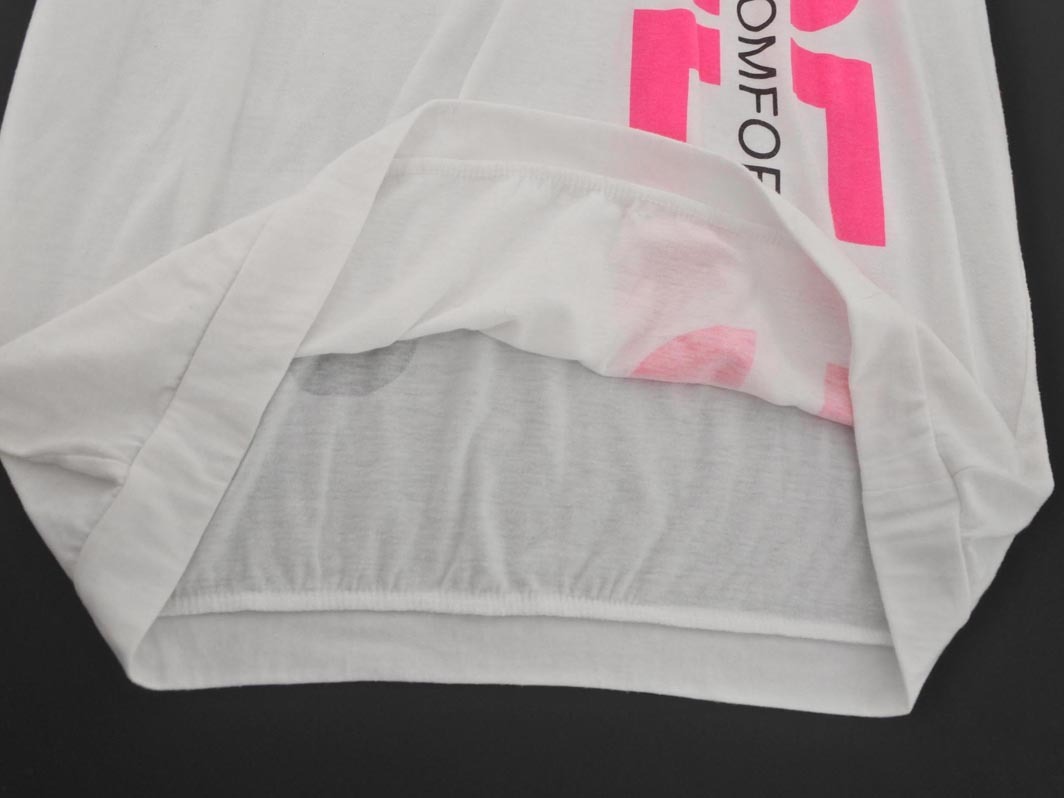 RCWB ロデオクラウンズワイドボール プリント チュニック カットソー sizeF/白xピンクx黒 ■◆ ☆ fdc3 レディース