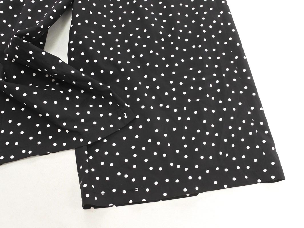 SHIPS シップス any エニィ ドット ワイド パンツ size38/黒ｘ白 ■■ ☆ fdc5 レディース