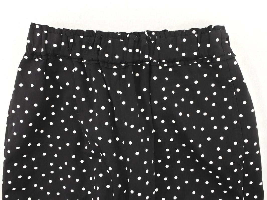 SHIPS シップス any エニィ ドット ワイド パンツ size38/黒ｘ白 ■■ ☆ fdc5 レディース
