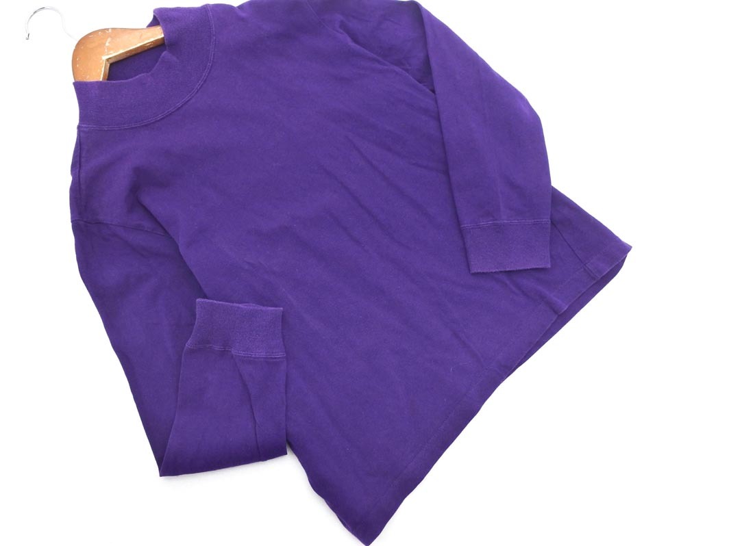 ネコポスOK agnes b アニエスベー ハイネック Tシャツ 紫 ◇■ ☆ fdc4 レディース