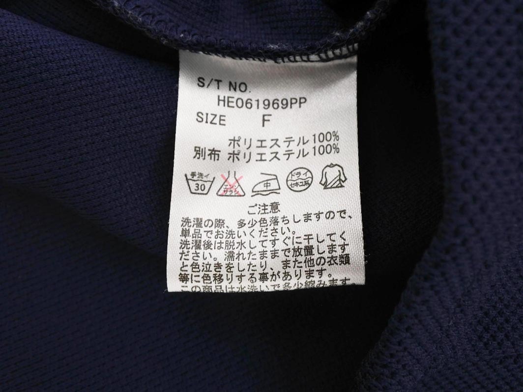 ネコポスOK Heather ヘザー 切替 カットソー sizeF/紺 ■◆ ☆ fdc5 レディース