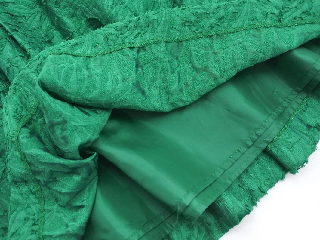 KUMIKYOKU 組曲 フレア スカート size2/緑 ■◇ ☆ fdc4 レディース_画像3