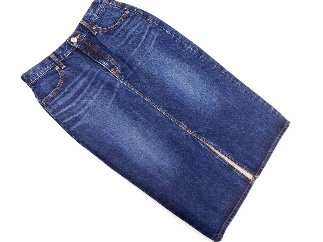 AZUL BY MOUSSY アズールバイマウジー タイト デニムスカート sizeL/紺 ■■ ☆ fdc4 レディース