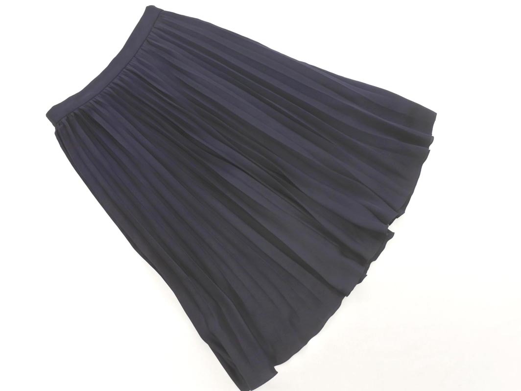 INDIVI インディヴィ プリーツ スカート size36/紺 ■■ ☆ fdc4 レディース