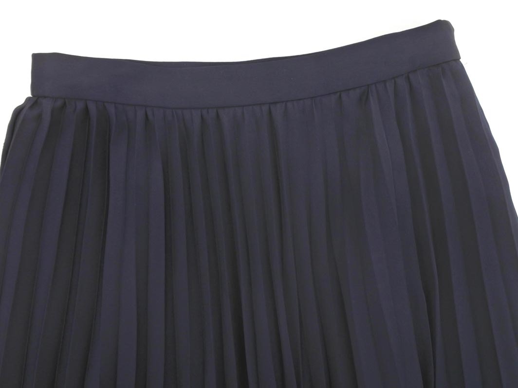 INDIVI インディヴィ プリーツ スカート size36/紺 ■■ ☆ fdc4 レディース