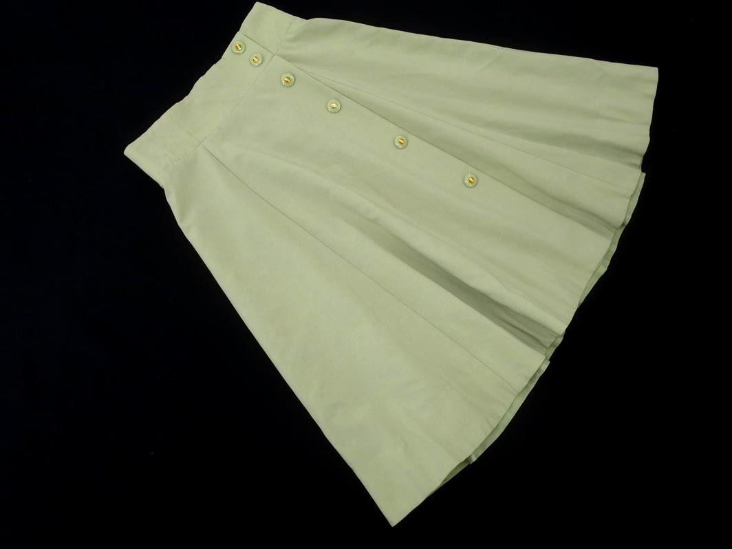 Apuweiser-riche アプワイザーリッシェ フロントボタン フレア スカート size2/緑 ■◇ ☆ fdc4 レディース