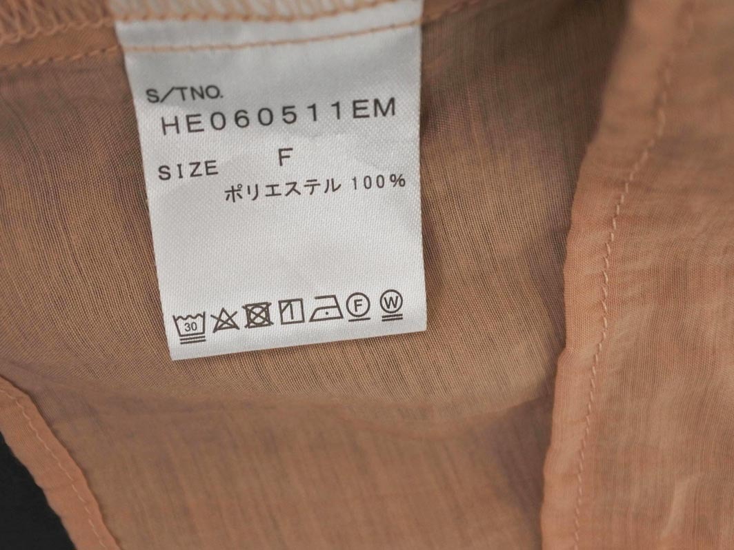 ネコポスOK Heather ヘザー シフォン カットショルダー ブラウス シャツ sizeF/ベージュ ■◇ ☆ fdc4 レディース