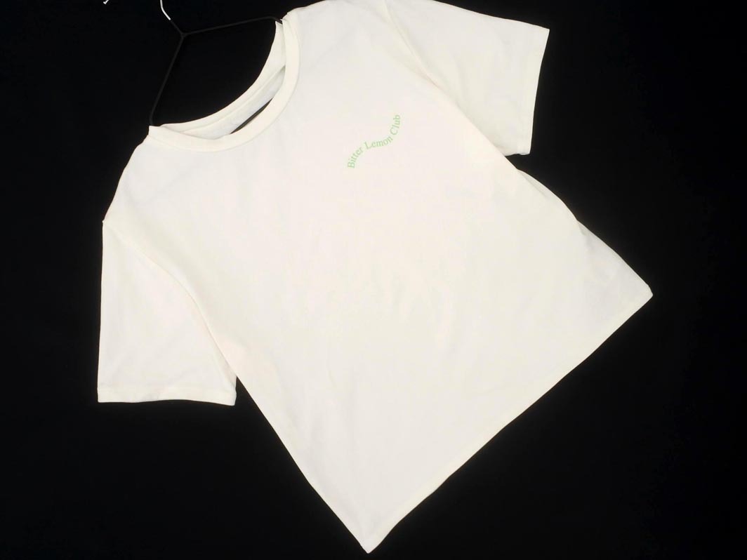 NATURAL BEAUTY BASIC ナチュラルビューティーベーシック プリント Tシャツ sizeF/白 ■◆ ☆ fdc5 レディース