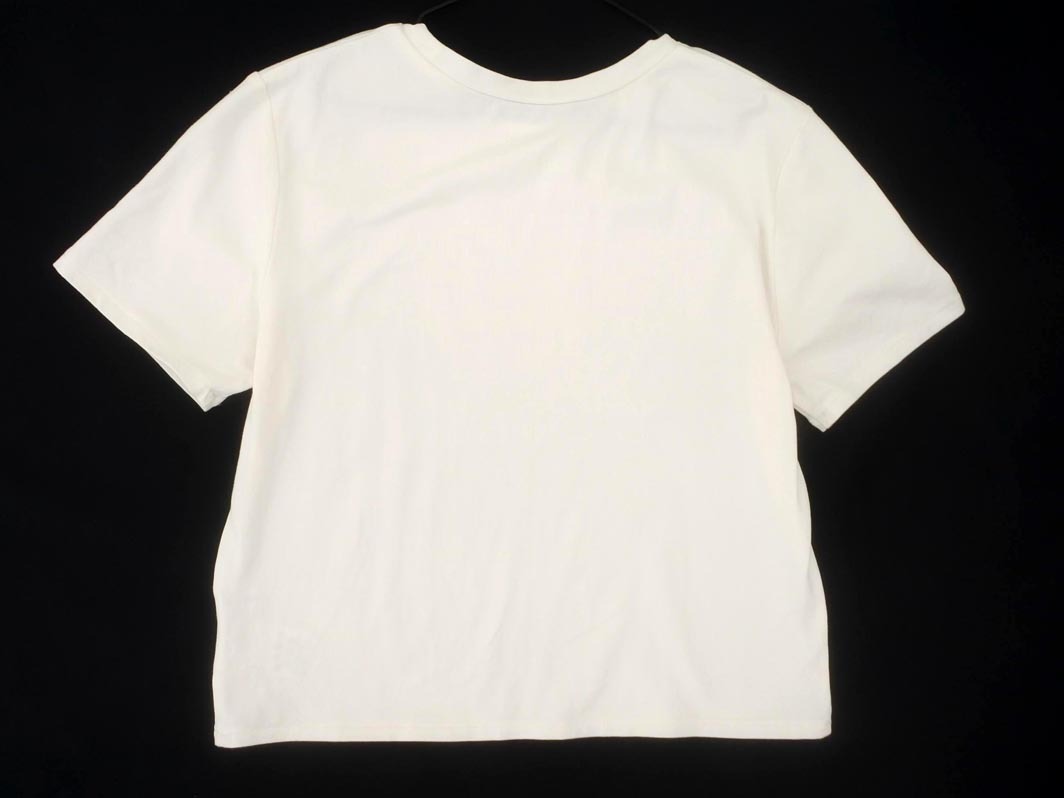 NATURAL BEAUTY BASIC ナチュラルビューティーベーシック プリント Tシャツ sizeF/白 ■◆ ☆ fdc5 レディース