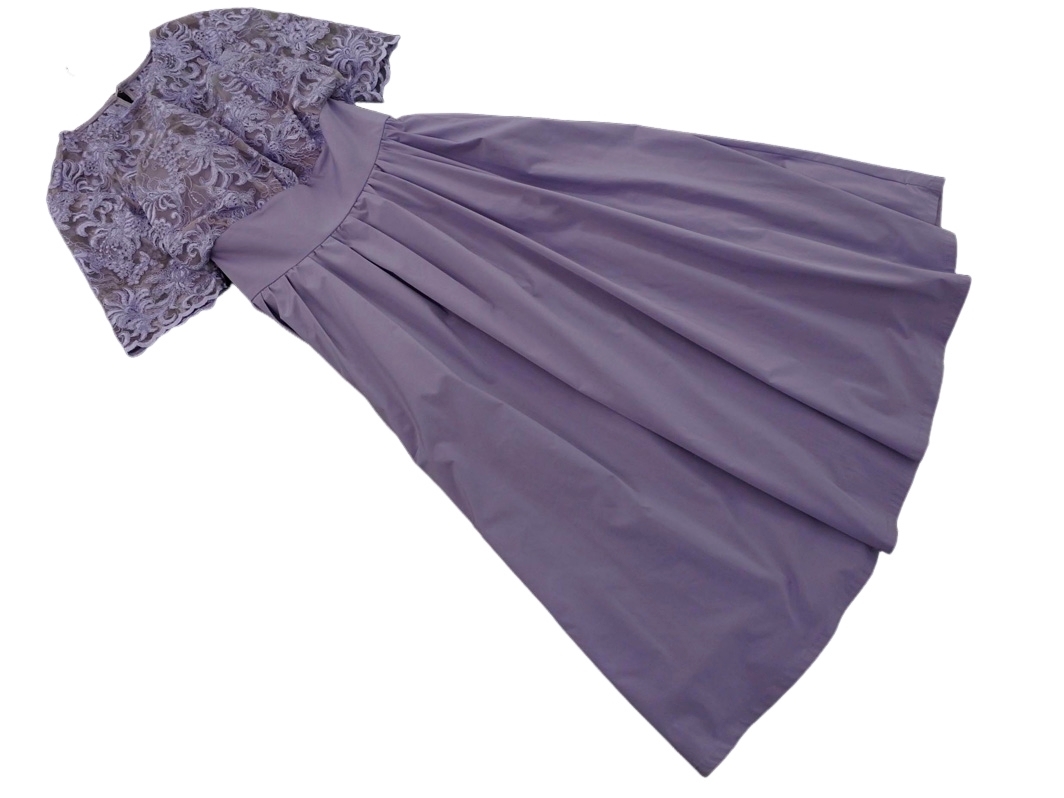 LAGUNAMOON ラグナムーン レース ドッキング 結(jié)婚式二次會 ドレス ワンピース sizeS/紫 ■■ ☆ fdc4 レディース