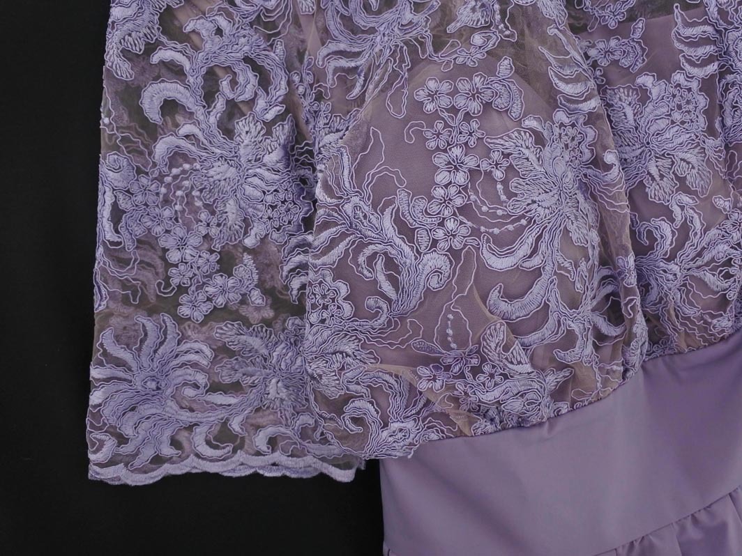 LAGUNAMOON ラグナムーン レース ドッキング 結(jié)婚式二次會 ドレス ワンピース sizeS/紫 ■■ ☆ fdc4 レディース