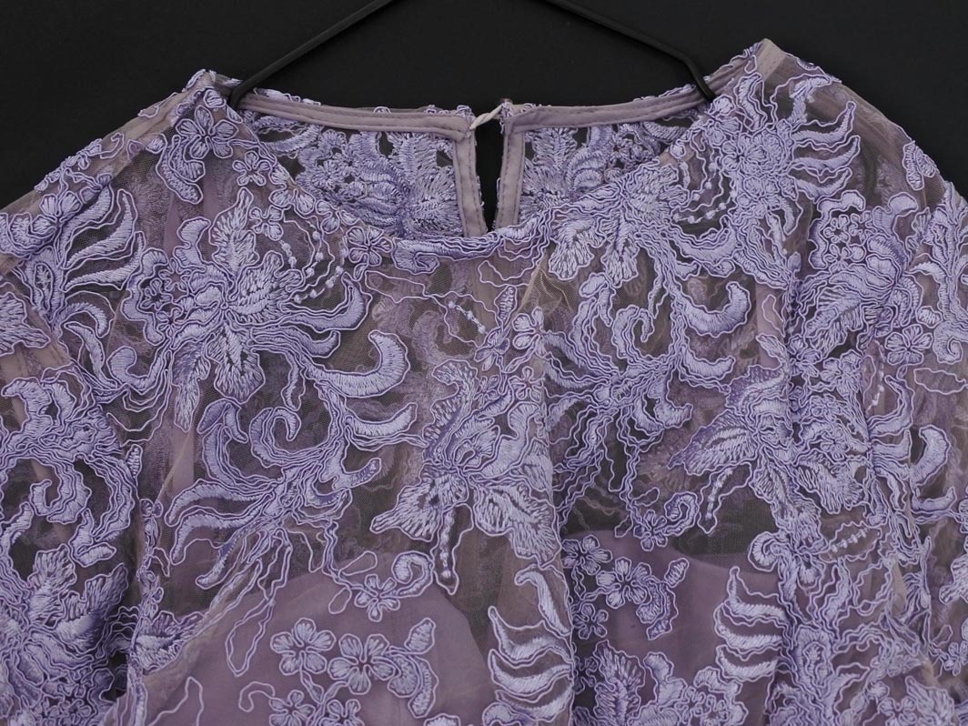 LAGUNAMOON ラグナムーン レース ドッキング 結(jié)婚式二次會 ドレス ワンピース sizeS/紫 ■■ ☆ fdc4 レディース