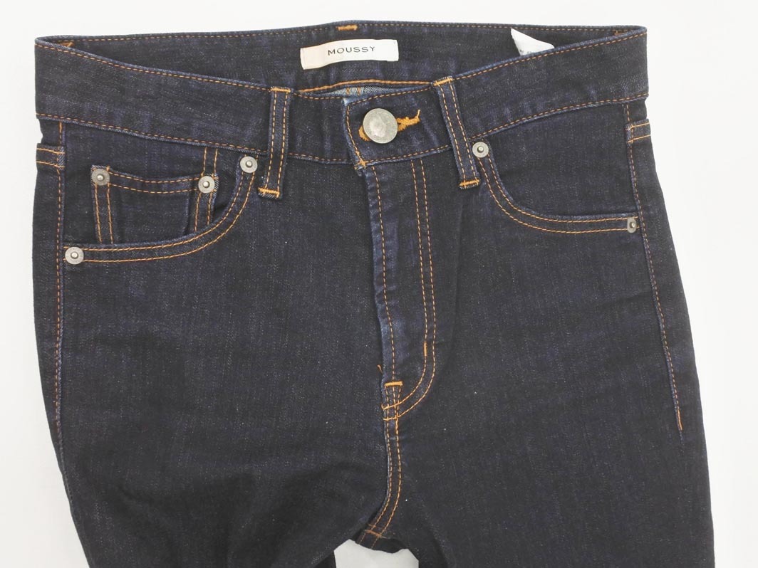 MOUSSY マウジー ダメージ加工 スキニー デニムパンツ size26/青 ■■ ☆ fdc4 レディース