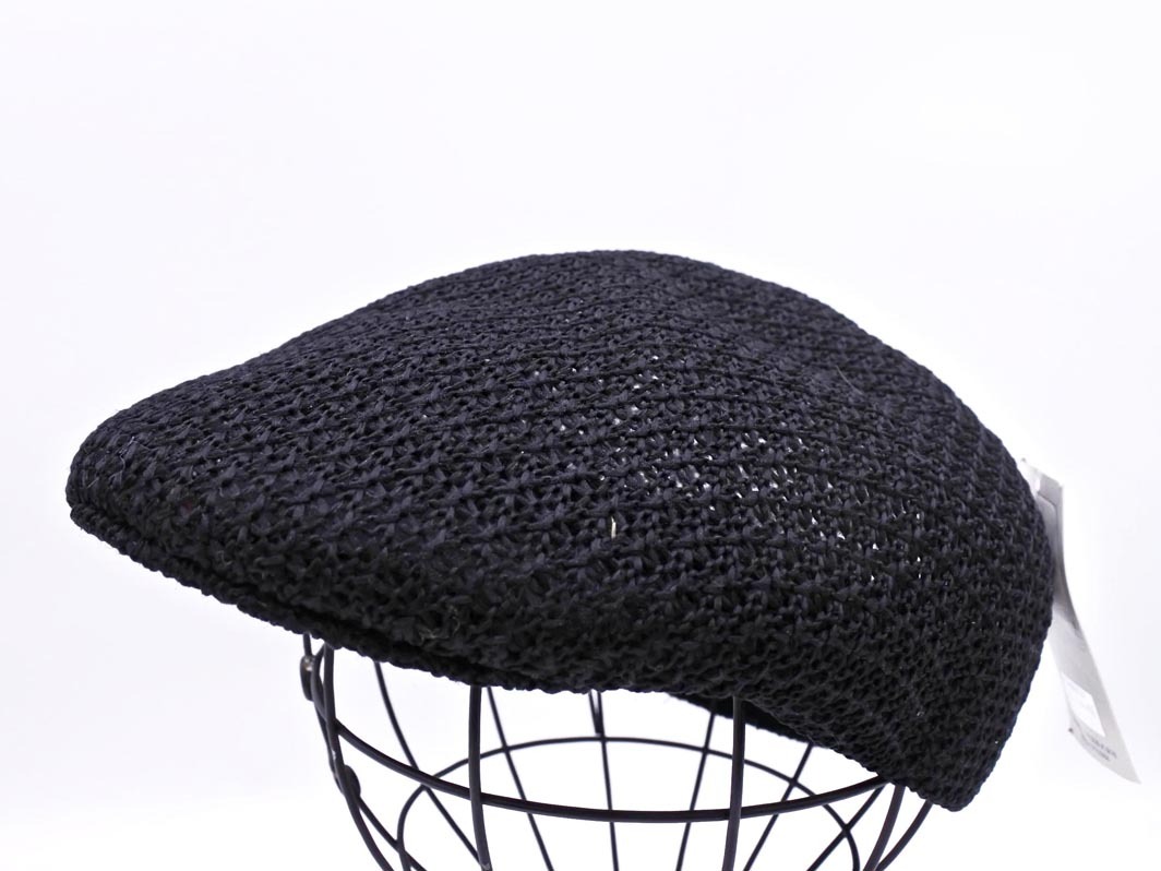 新品 PLAYBOY プレイボーイ ハンチング キャップ size58/黒 ■◆ ☆ fdc8 メンズ