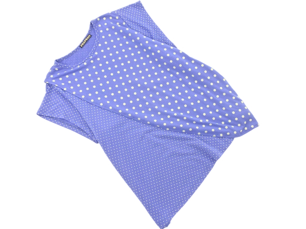 ネコポスOK FRAPBOIS フラボア ドット カットソー size1/青 ■◆ ☆ fdc8 レディース