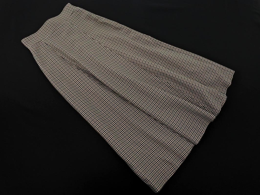 VICKY ビッキー 千鳥柄 ロング スカート size0/茶ｘ黒ｘ白 ■■ ☆ fdc8 レディース