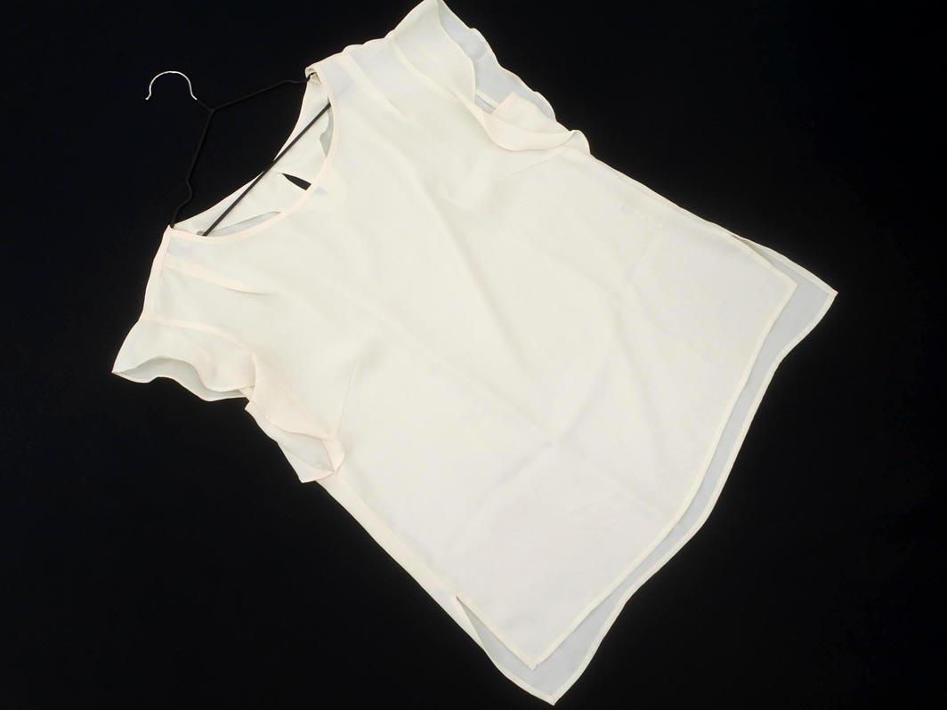 ネコポスOK Apuweiser-riche アプワイザーリッシェ フリルスリーブ ブラウス シャツ size1/白 ■◆ ☆ fdc8 レディース