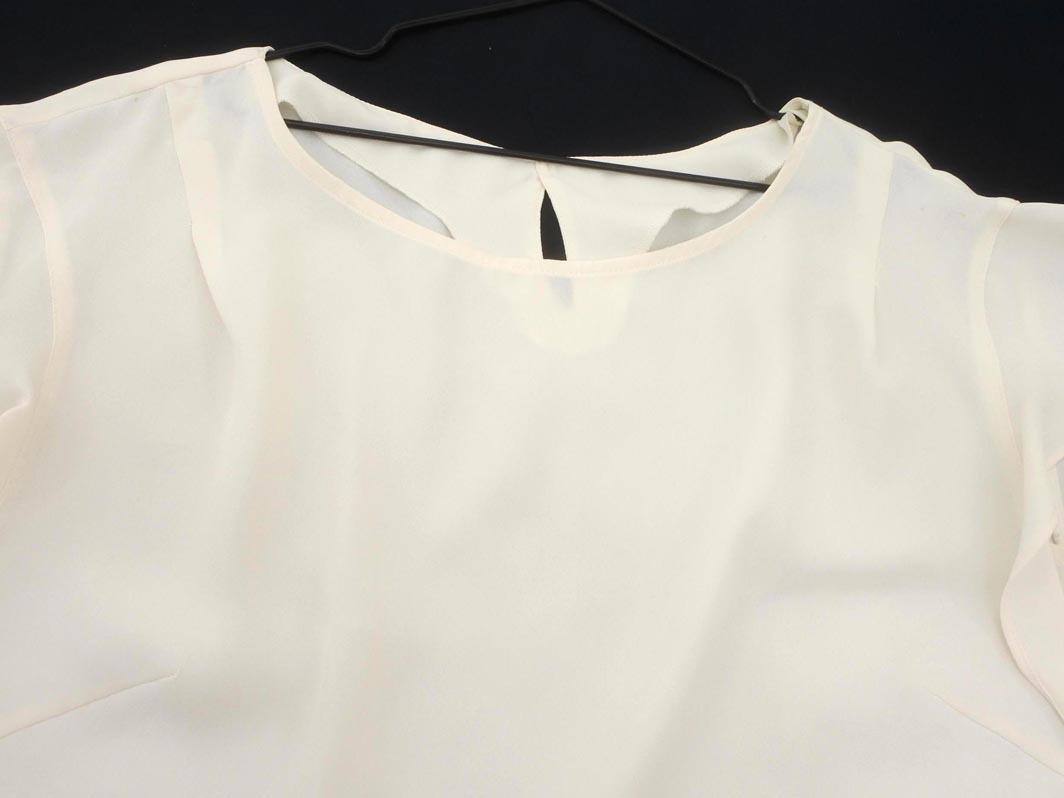 ネコポスOK Apuweiser-riche アプワイザーリッシェ フリルスリーブ ブラウス シャツ size1/白 ■◆ ☆ fdc8 レディース